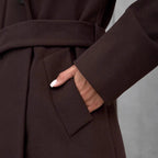 Damen Eleganter Wollmantel im doppelreihigen Design R&B