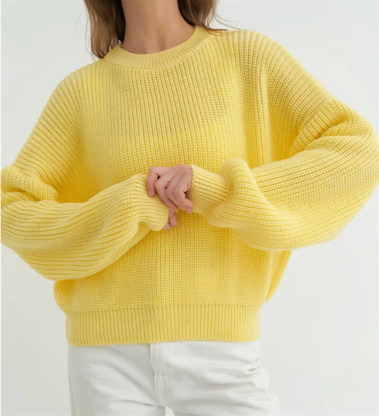 Damen lässiger Strickpullover R&B