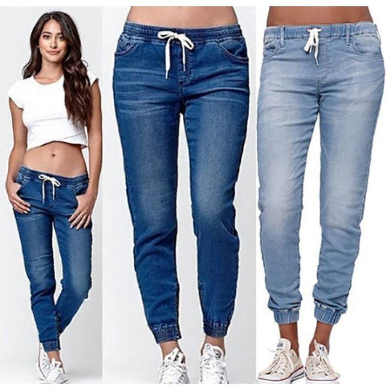 Damen Joggingjeans mit elastischem Bund und praktischen Taschen R&B