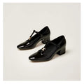 Damen elegante Pumps mit modischem T-Riemen und glänzender Oberfläche R&B