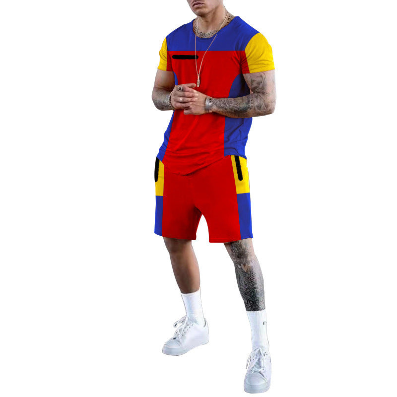 Herren Sportliches Freizeit-Set mit atmungsaktivem Design und praktischen Taschen R&B