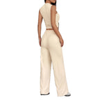 Damen Modisches Crop-Top mit lockerer Hose R&B