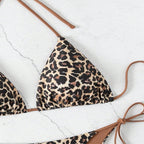 Damen Triangel-Bikini mit verstellbaren BindR&Bändern und tierischem Design R&B
