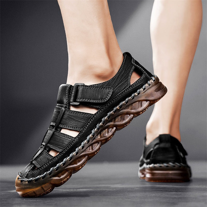 Damen Bequeme Lederfreizeitschuhe mit verstellbarem Klettverschluss R&B