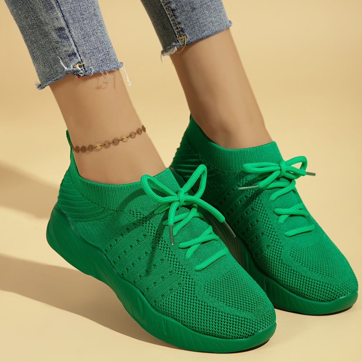 Damen atmungsaktive Slip-On Sportschuhe mit flexiblem Obermaterial R&B
