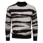 Herren modischer Strickpullover mit einzigartigem Streifenmuster