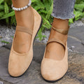Damen Ballerinas mit verstellbarem Riemen und komfortablem Fußbett R&B