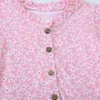 Mädchen Freizeitkleid mit floralem Design und Knopfdetails R&B