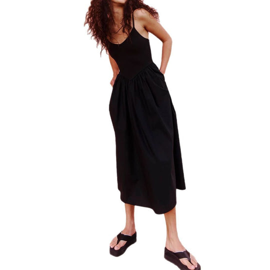 Damen Midi-Kleid mit lässigem Schnitt und praktischen Taschen R&B