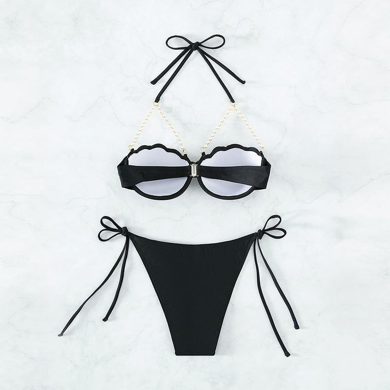 Damen Push-Up-Bikini mit Muschel-Design R&B