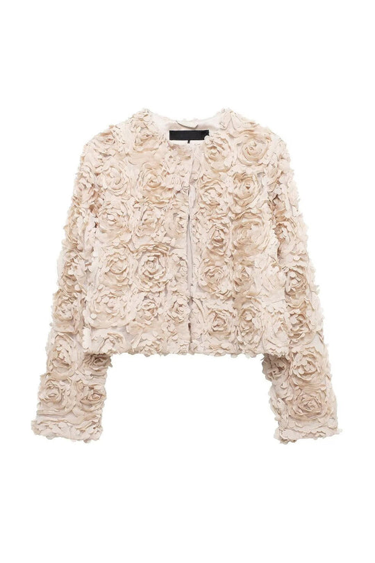 R&B | Floral Applikation Kurzjacke