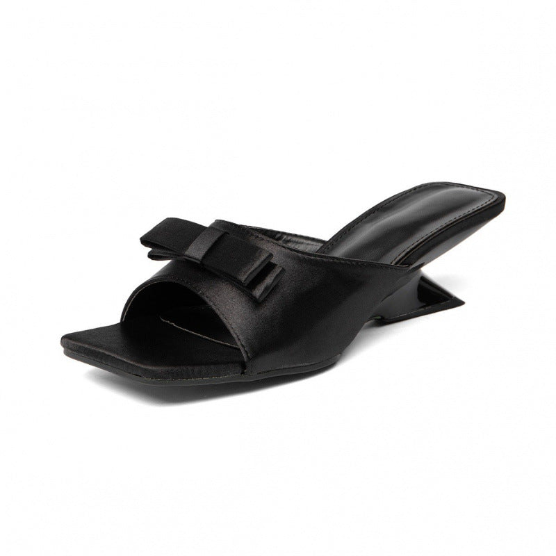 Damen elegante Slingback-Sandalen mit modischem Schleifendetail R&B