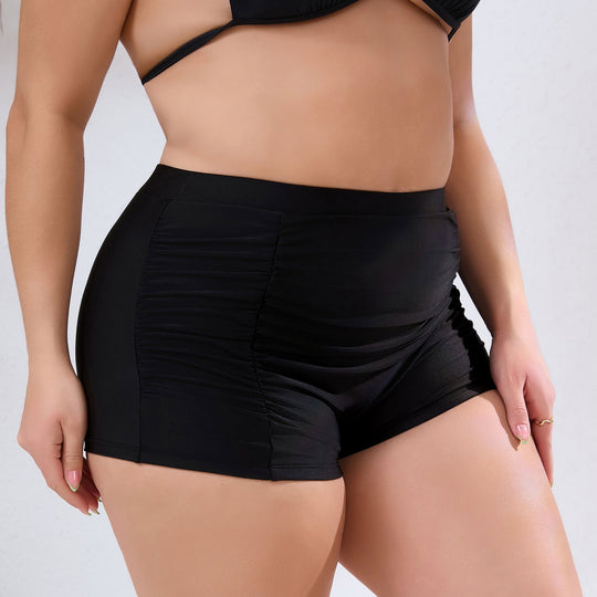 Damen Hochtaillierte Badeshorts mit dezenten Rüschendetails R&B