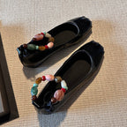 Damen Ballerina-Schuhe mit verspieltem Riemendetail und bequemer Sohle