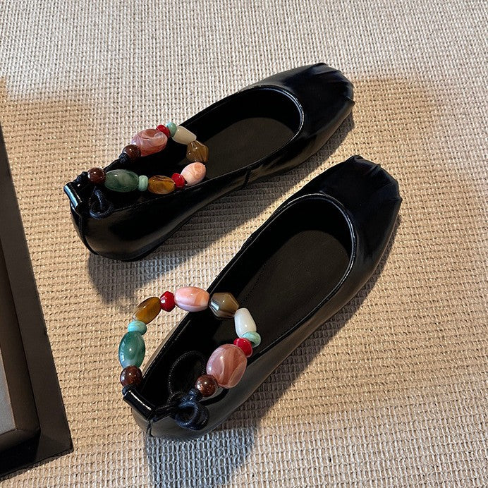 Damen Ballerina-Schuhe mit verspieltem Riemendetail und bequemer Sohle