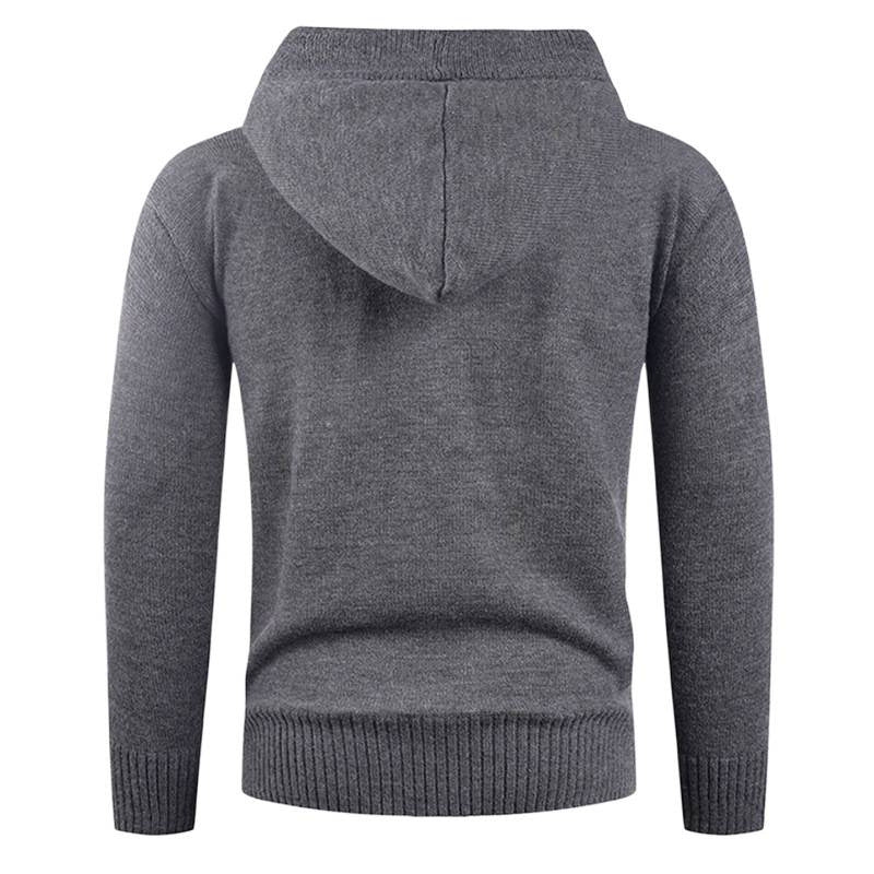 Herren modischer Kapuzenpullover mit Knopfdetail R&B