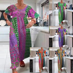 Damen Maxikleid mit buntem Mustermix und luftiger Passform R&B
