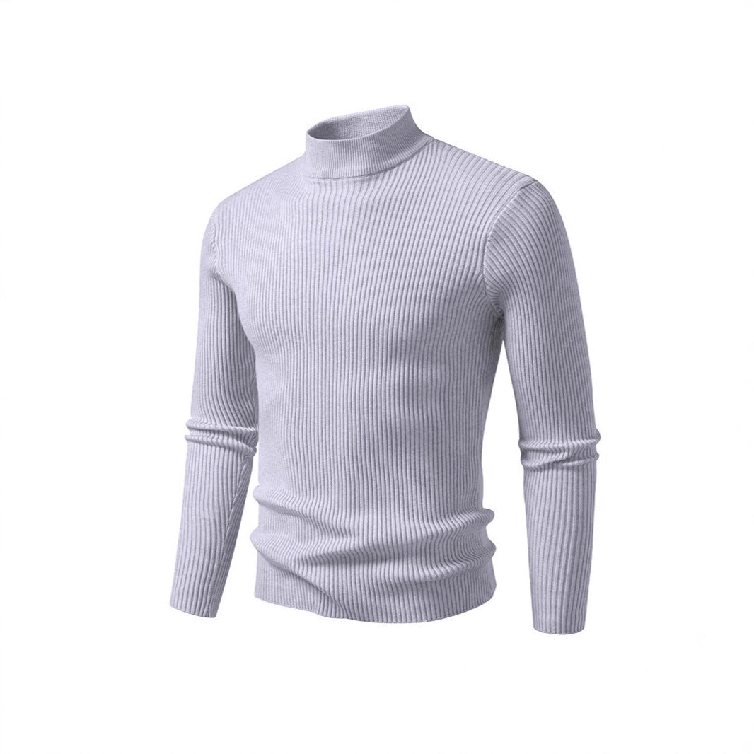Herren Rollkragenpullover aus strukturiertem Strickmaterial