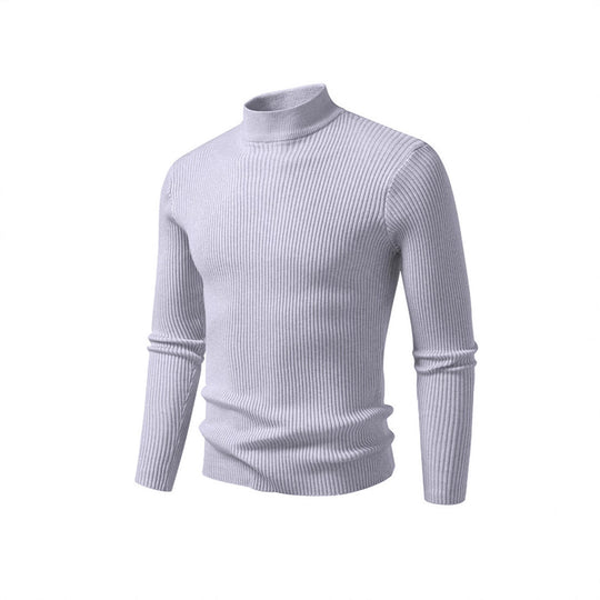 Herren Rollkragenpullover aus strukturiertem Strickmaterial R&B