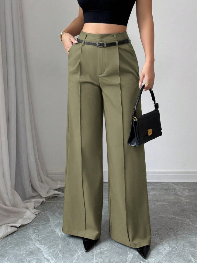 Damen elegante weite Hose mit Bindegürtel R&B