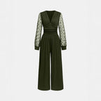 Damen Overall mit transparenten Puffärmeln R&B
