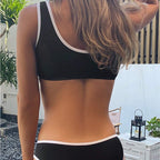 Damen Bikini-Set mit sportlichem Schnitt und kontrastierenden Akzenten R&B