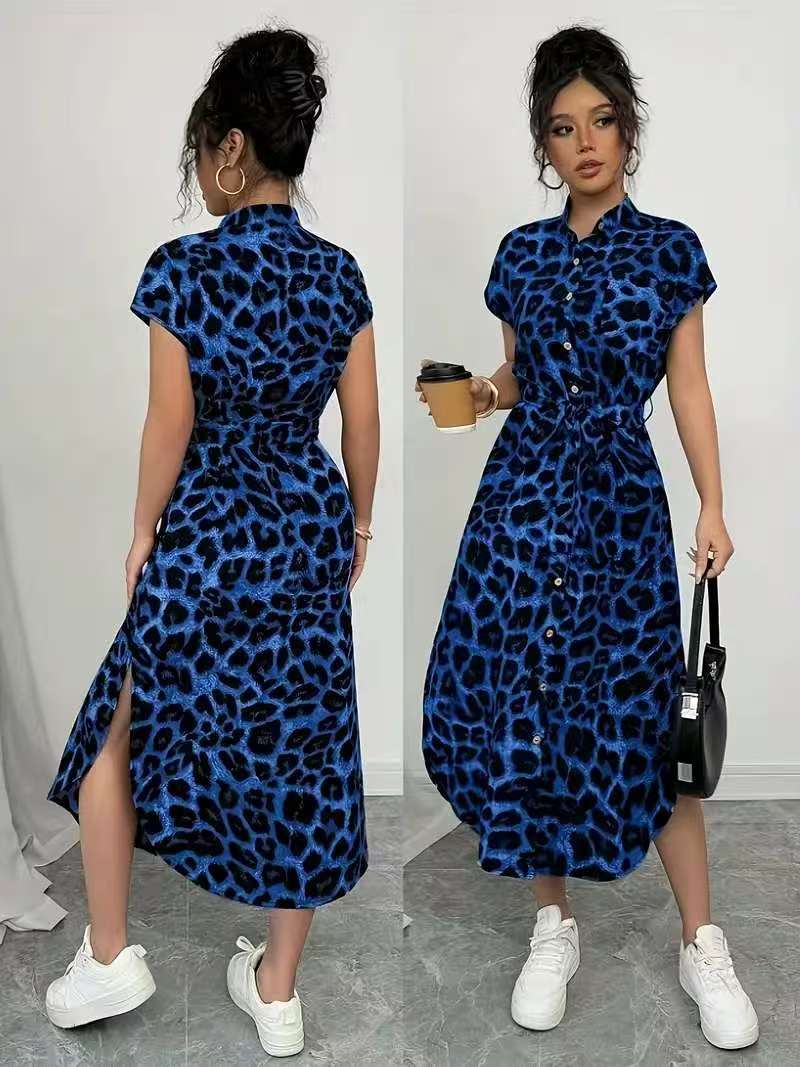 Damen Maxikleid mit Tiermuster R&B