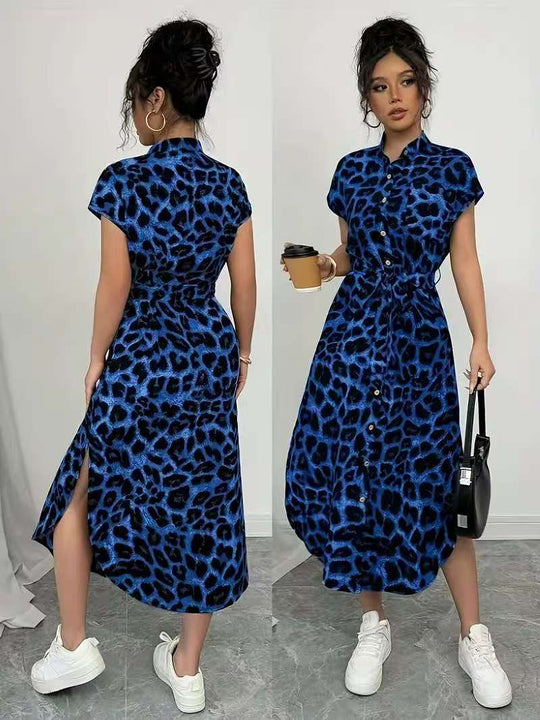 Damen Maxikleid mit Tiermuster R&B