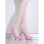 Damen elegante spitze High Heel Pumps mit Schleifenverzierung R&B