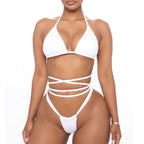 Damen Triangel-Bikini-Set mit raffinierten Schnürdetails R&B