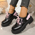 Damen modische Schnürschuhe mit kontrastierenden Details R&B