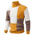 Herren hochwertiger Strickpullover mit modernem Farbblockdesign R&B