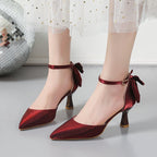 Damen elegante Pumps mit Schleifen-Detail