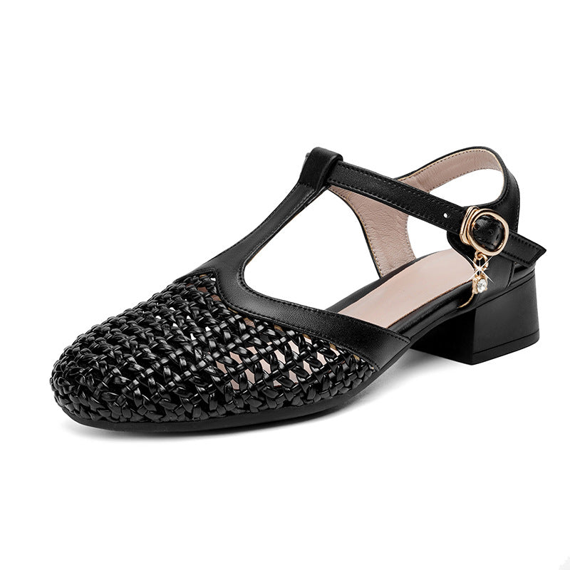 Damen Slingpumps mit eleganter Netzstruktur und modischem Riemen R&B