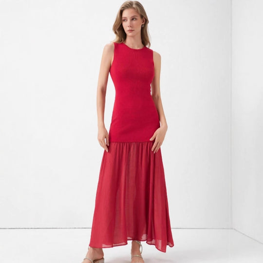 Damen Plissiertes Maxikleid mit eleganter Silhouette und hochwertiger Verarbeitung R&B