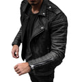 Herren Bikerjacke aus hochwertigem mit strukturiertem Design und praktischen Reißverschlüssen