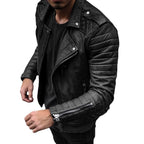 Herren Bikerjacke aus hochwertigem mit strukturiertem Design und praktischen Reißverschlüssen