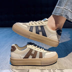 Damen modische Sneakers mit atmungsaktiven Mesh-Einsätzen