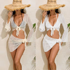 Damen Beach-Set mit transparentem Überwurf R&B