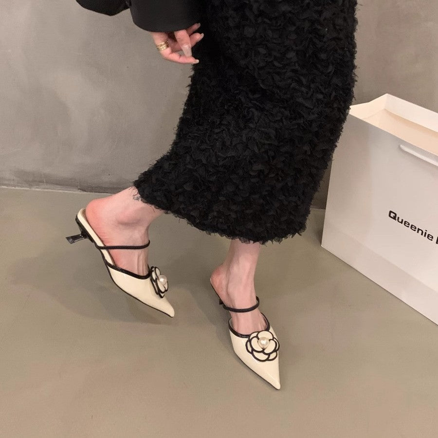 Damen Slingback Pumps mit trendiger Blumenapplikation R&B