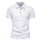 Herren Poloshirt mit modernem grafischen Druck und atmungsaktiven Eigenschaften