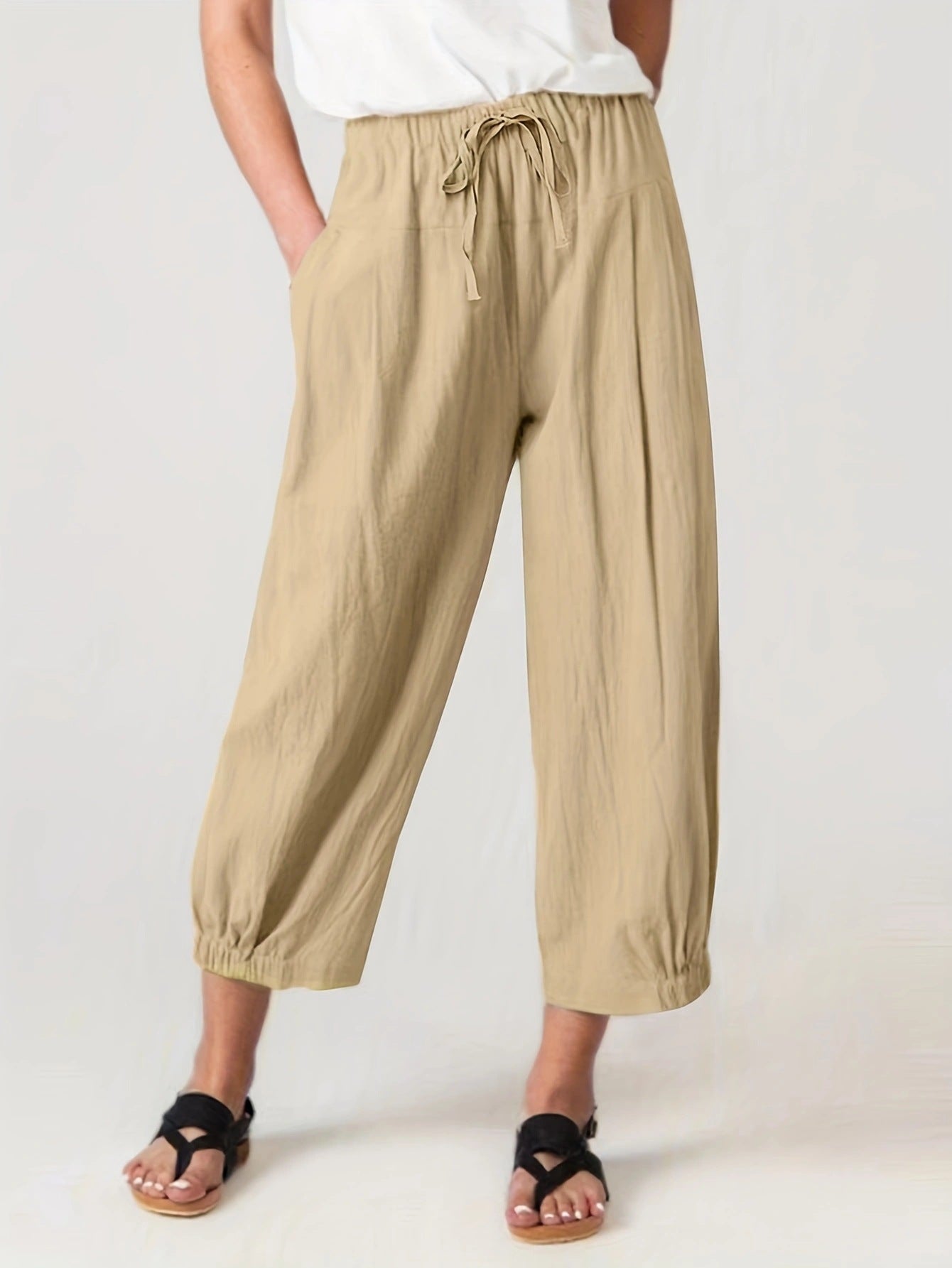 Damen Bequeme Sommerhose mit elastischem Bund R&B