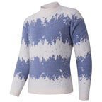 Damen kreativer Strickpullover mit hohem Kragen und einzigartigem Muster