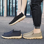Damen Bequeme Slip-On Freizeitschuhe mit elastischem Obermaterial