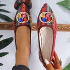 Damen elegante Ballerinas mit funkelndem Schmuckdetail R&B