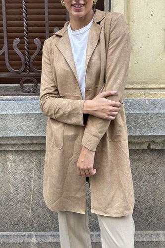 R&B | Langer Wildleder Trenchcoat