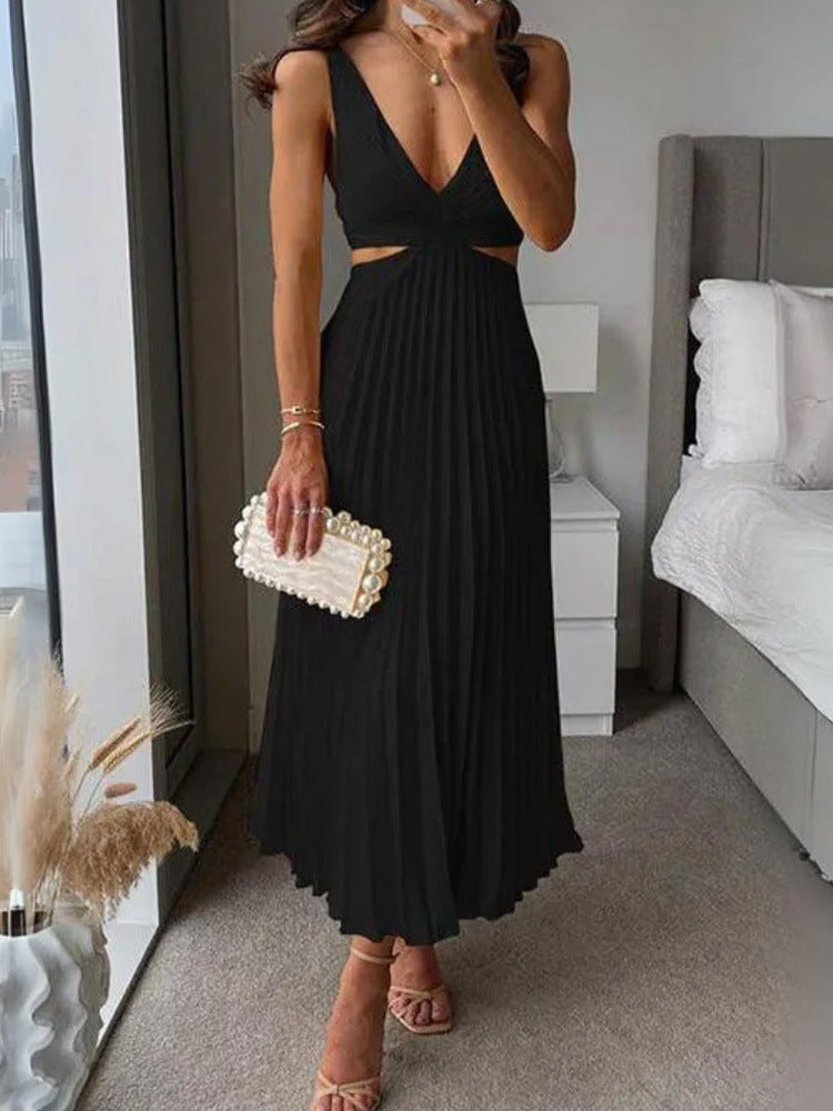 Damen Elegant gefaltetes Abendkleid R&B
