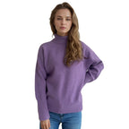 Damen Rollkragenpullover mit strukturiertem Design und Glitzerakzenten R&B