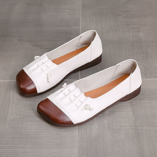 Damen Ballerinas mit modischem Leder-Design und Komfortsohle R&B