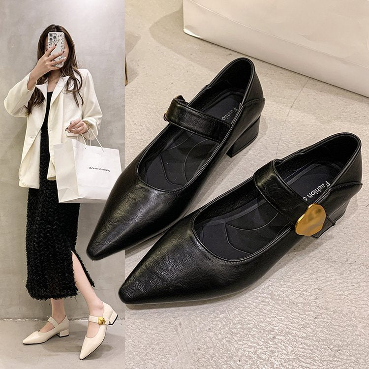 Damen elegante Pumps mit verstellbarem Riemen und edlem Design R&B